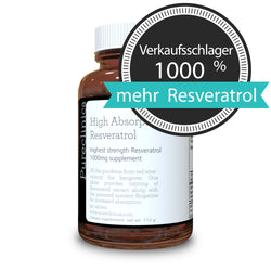 Resveratrol 1000 mg x 90 Tabletten - 50% Trans-Resveratrol - Hohe Absorptionsrate